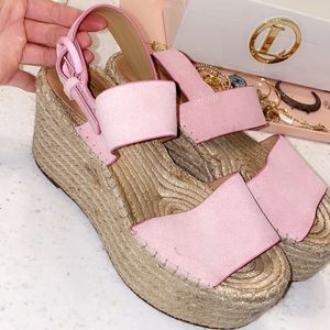 Marc Fisher pink wedges (worn once)